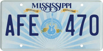 MS license plate AFE470