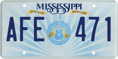MS license plate AFE471