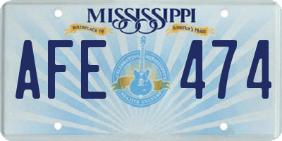 MS license plate AFE474