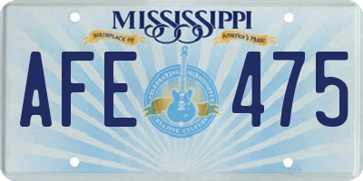 MS license plate AFE475