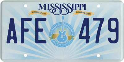 MS license plate AFE479