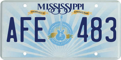 MS license plate AFE483