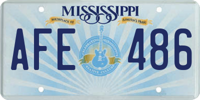 MS license plate AFE486