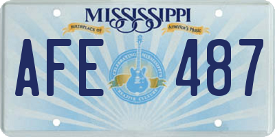 MS license plate AFE487