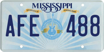 MS license plate AFE488