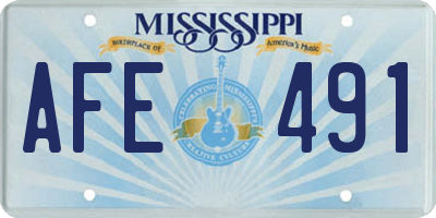 MS license plate AFE491