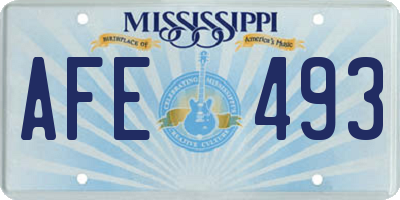 MS license plate AFE493