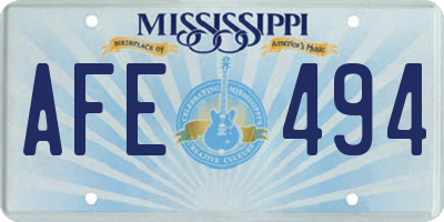 MS license plate AFE494