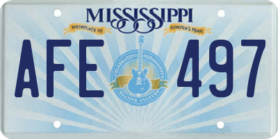 MS license plate AFE497