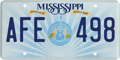 MS license plate AFE498
