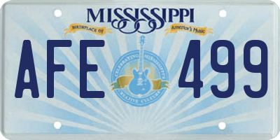 MS license plate AFE499