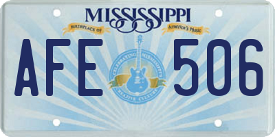 MS license plate AFE506