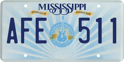 MS license plate AFE511