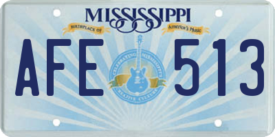 MS license plate AFE513