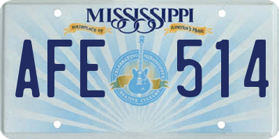 MS license plate AFE514