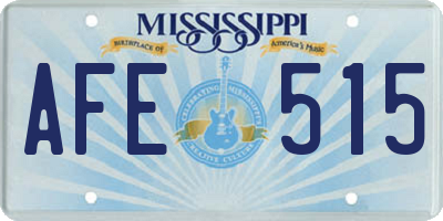 MS license plate AFE515