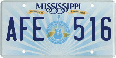 MS license plate AFE516