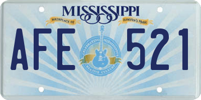 MS license plate AFE521