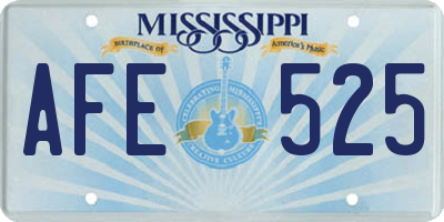 MS license plate AFE525