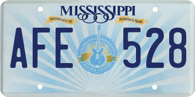 MS license plate AFE528