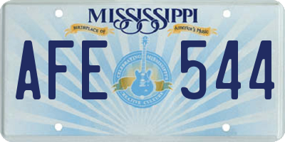 MS license plate AFE544