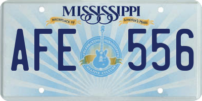 MS license plate AFE556