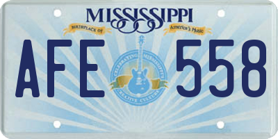 MS license plate AFE558
