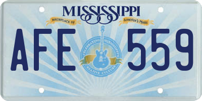 MS license plate AFE559
