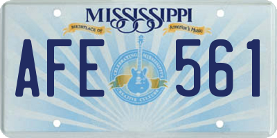 MS license plate AFE561