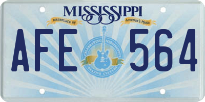 MS license plate AFE564