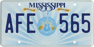 MS license plate AFE565