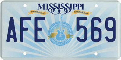 MS license plate AFE569