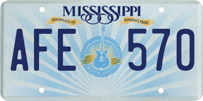 MS license plate AFE570