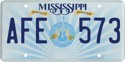 MS license plate AFE573