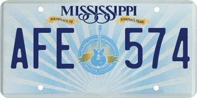 MS license plate AFE574