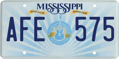 MS license plate AFE575