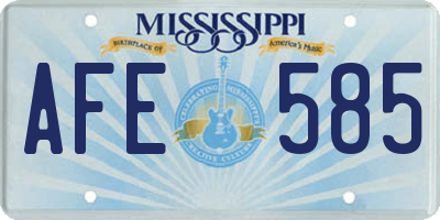 MS license plate AFE585
