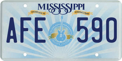 MS license plate AFE590