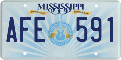 MS license plate AFE591