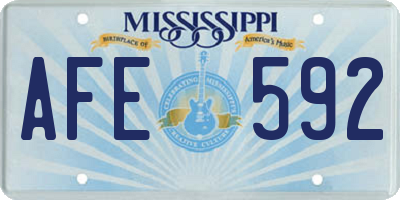 MS license plate AFE592