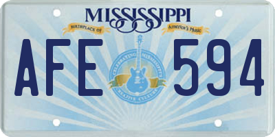 MS license plate AFE594
