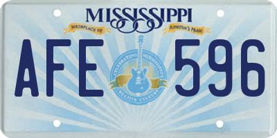 MS license plate AFE596