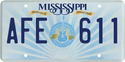 MS license plate AFE611