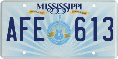 MS license plate AFE613
