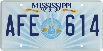 MS license plate AFE614
