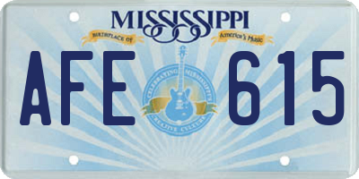 MS license plate AFE615