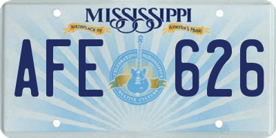 MS license plate AFE626