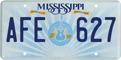 MS license plate AFE627