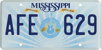 MS license plate AFE629