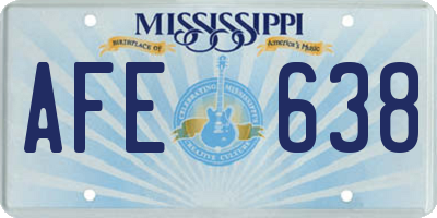 MS license plate AFE638